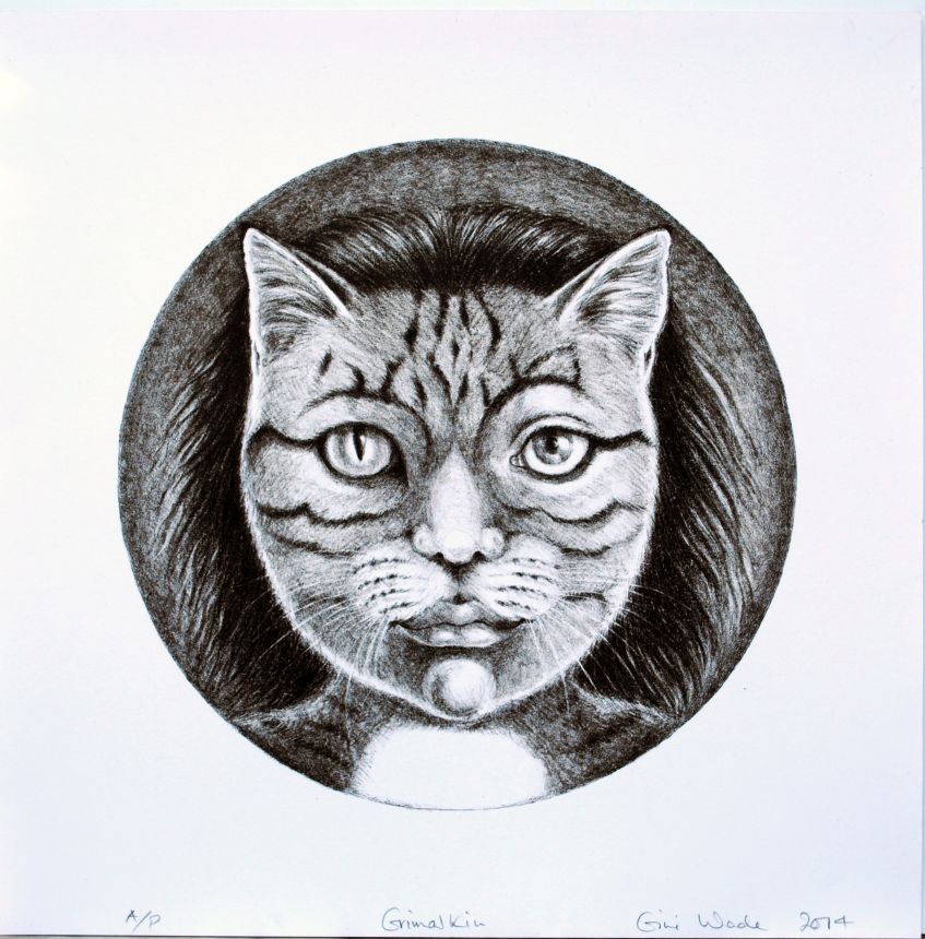 Grimalkin lithograph by Gini Wade