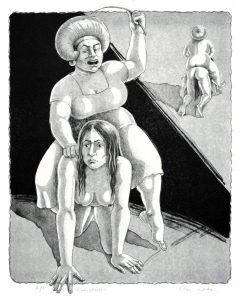 Punishment lithograph by Gini Wade