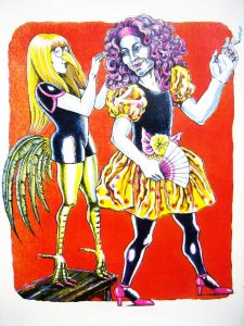 Dressing Up lithograph by Gini Wade